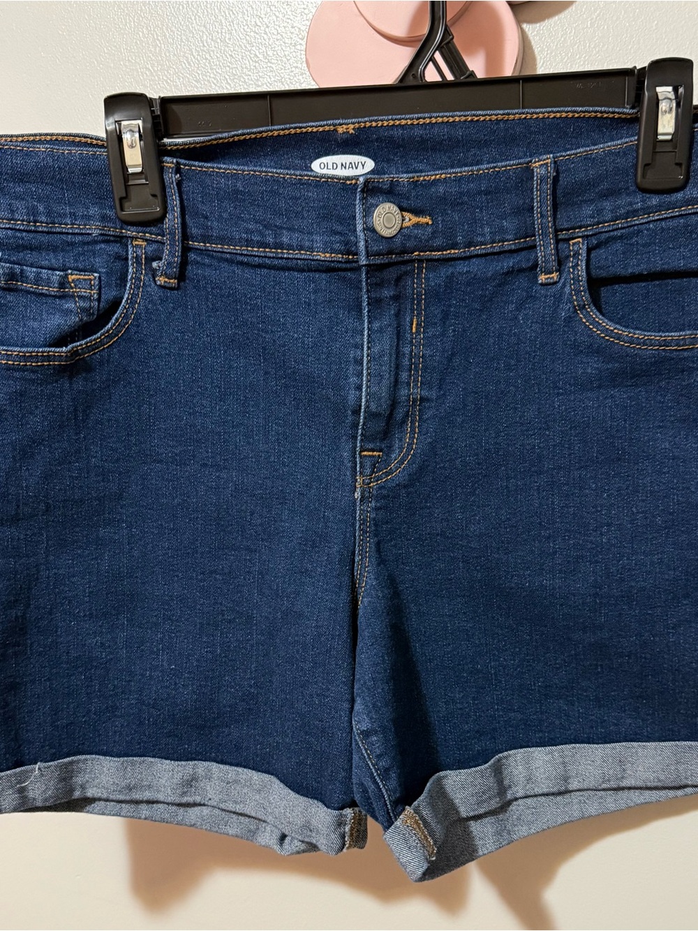 Old Navy Dark Blue Denim Jeans with Gold Stitching